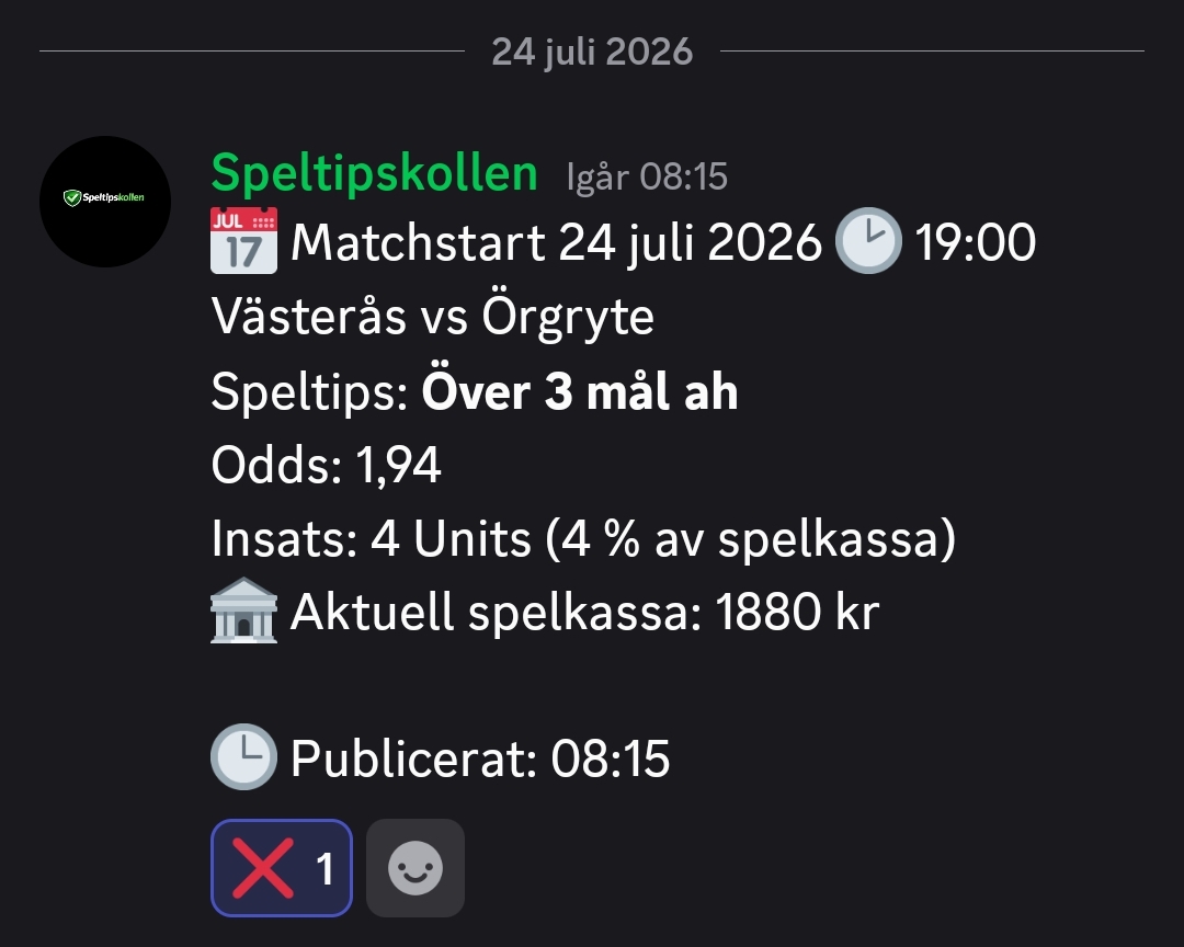 Speltips Vs västerås vs Örgryte