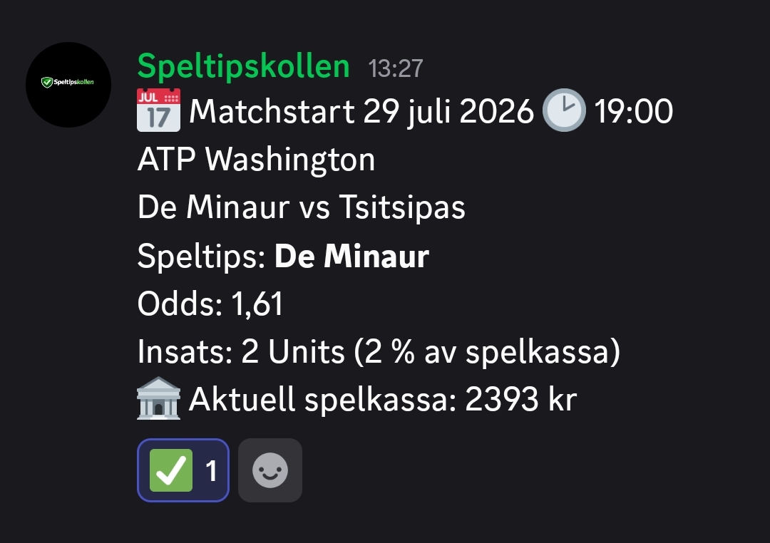 Speltips de Minaur vs tsitsipas
