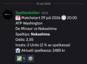 Speltips ATP Washington