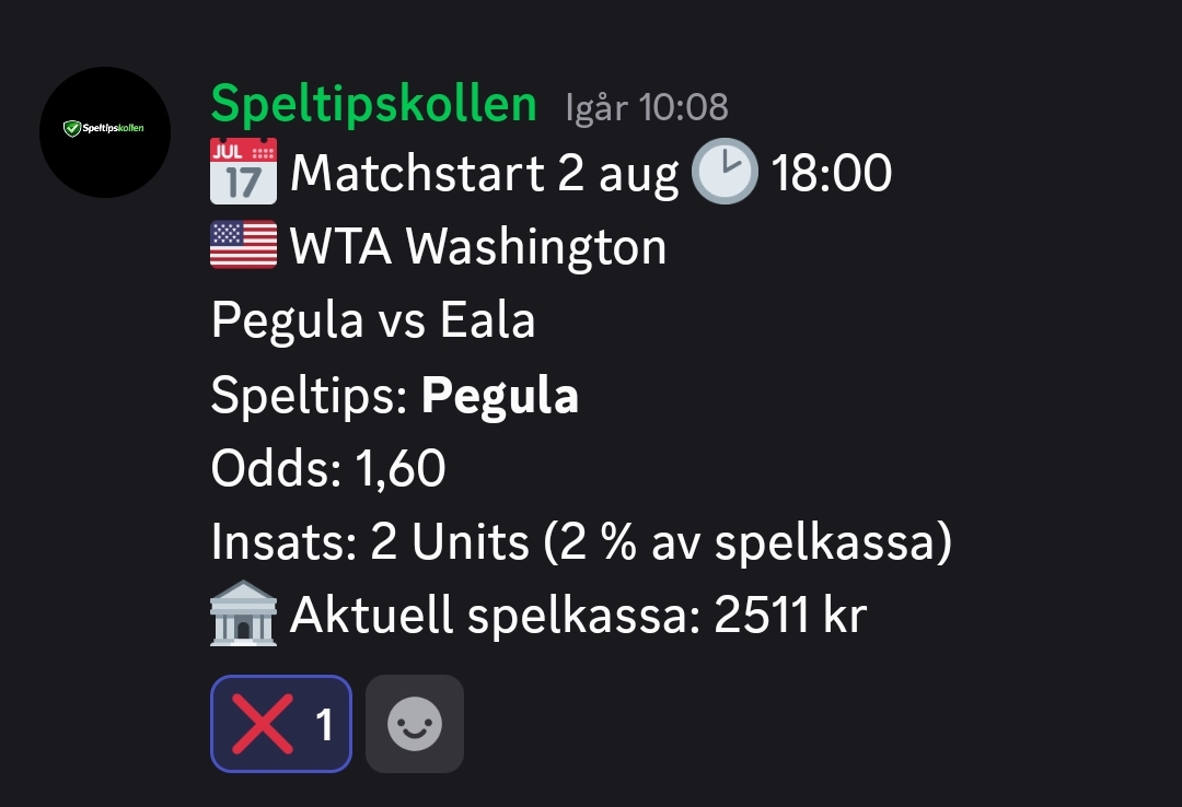 Speltips WTA Washington