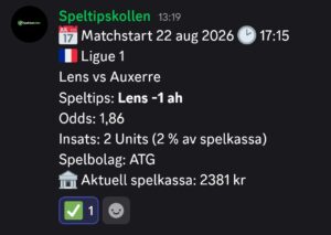 Speltips Lens vs Auxerre