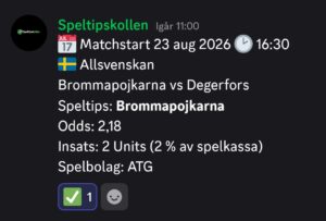 Brommapojkarna vs Degerfors