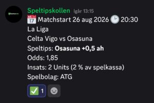 Speltips Celta Vigo vs Osasuna
