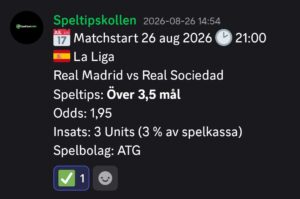 Speltips Real Madrid vs Real Sociedad