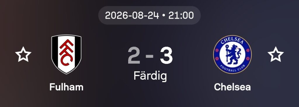 Speltips Fulham vs Chelsea
