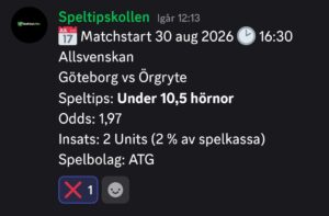 Speltips Göteborg vs Örgryte