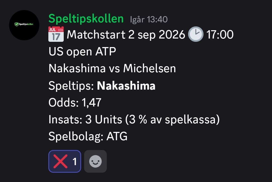 Speltips US open ATP