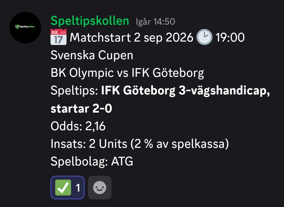 Speltips Svenska Cupen