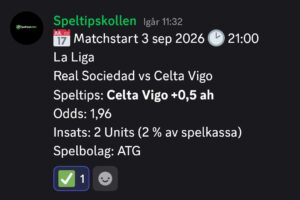 Speltips Real Sociedad vs Celta Vigo