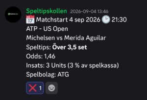 Speltips ATP - US Open