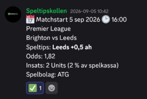 Speltips Brighton vs Leeds