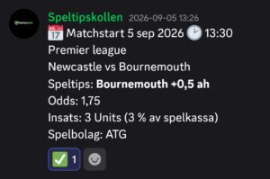 Speltips Newcastle vs Bournemouth