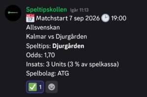 Speltips Kalmar vs Djurgården