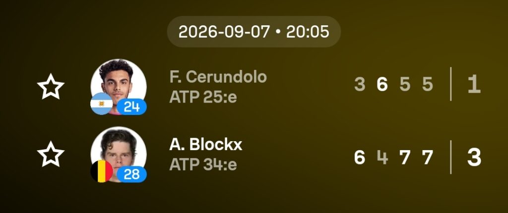 Speltips Cerundolo vs Blockx