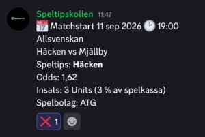 Speltips AIK vs Västerås