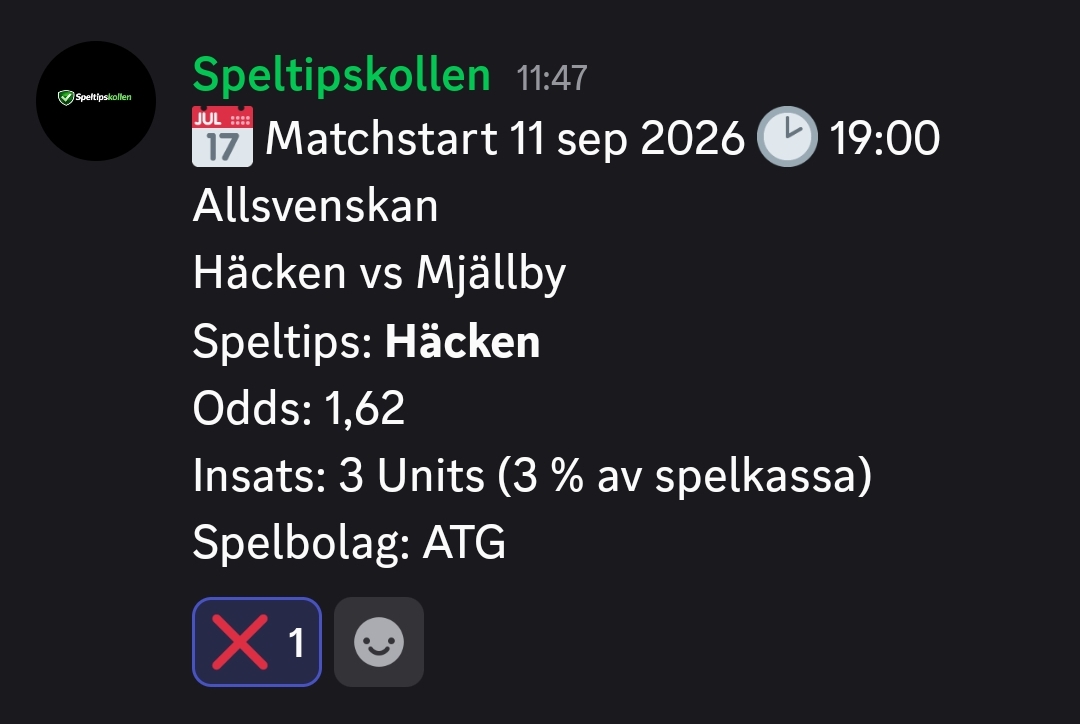 Speltips AIK vs Västerås