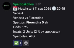 Speltips Venezia vs Fiorentina