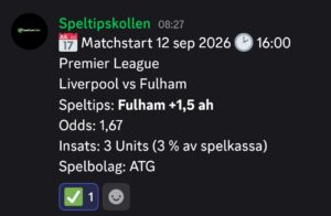 Speltips Liverpool vs Fulham