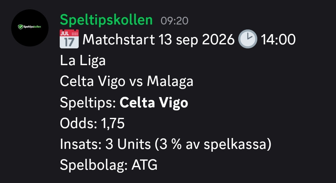 Speltips Celta Vigo vs Malaga