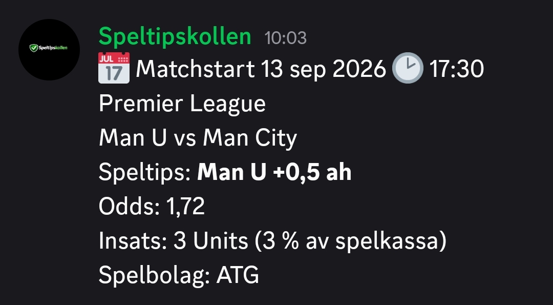 Speltips Man United vs Man City
