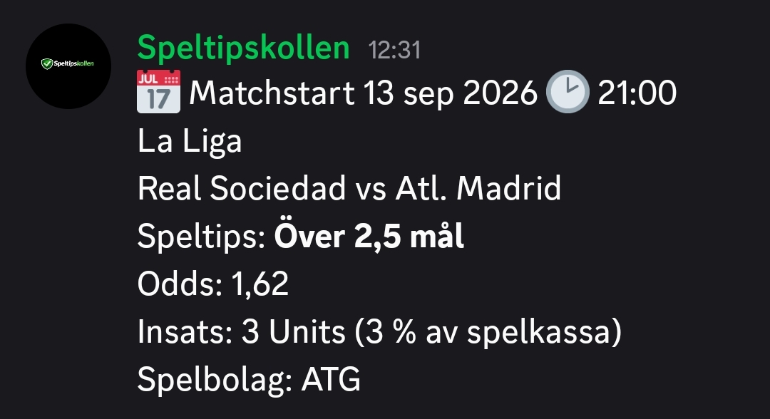 Speltips Real Sociedad vs Atl. Madrid